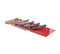 StarTech.com Quad M.2 PCIe Adapter Card, x16 Quad NVMe or AHCI M.2 SSD to PCI Express 4.0, Up to 7.8GBps/Drive, For 2242/2260/2280/22110mm PCIe M-Key M2 SSDs, Bifurcation Required - PC/Linux Compatible (QUAD-M2-PCIE-CARD-B) - adaptateur d'interface - M.2