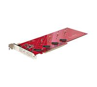 StarTech.com Quad M.2 PCIe Adapter Card, x16 Quad NVMe or AHCI M.2 SSD to PCI Express 4.0, Up to 7.8GBps/Drive, For 2242/2260/2280/22110mm PCIe M-Key M2 SSDs, Bifurcation Required - PC/Linux Compatible (QUAD-M2-PCIE-CARD-B) - adaptateur d'interface - M.2