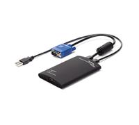 Adaptateur console kvm vers ordinateur portable usb - 2x usb a mâle -