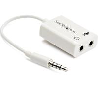 Startech.Com Adaptateur Pour Casque Avec Prises Pour Écouteur Et Microphone Séparées - Mini-Jack 3,5Mm 1X (M) 2X (F) - Blanc (Muyhsmffadw)[Z1695]