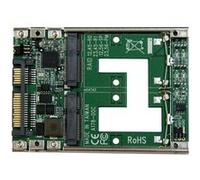 StarTech.com Adaptateur RAID pour 2 disques SSD mSATA vers SATA 2,5" - Convertisseur 2x SSD mSATA vers SATA de 2,5 pouces avec RAID - Contrôleur de stockage - 2 Canal - mSATA - RAID 0, 1, JBOD, BIG -