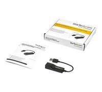 StarTech.com Adaptateur réseau USB 2.0 vers Ethernet - 10/100 Mb/s - Convertisseur / Dongle USB vers RJ45 - Mâle / Femelle - Noir - Adaptateur réseau - USB 2.0 - 10/100 Ethernet - noir G