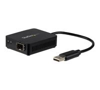 StarTech.com Adaptateur réseau USB 2.0 vers fibre optique avec SFP ouvert - USB vers Ethernet 10/100 Mbps