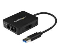 StarTech.com Adaptateur réseau USB 3.0 vers fibre optique SC Gigabit Ethernet jusqu'à 550 m - Convertisseur USB vers fibre 1000Base-SX - Adaptateur réseau - USB 3.0 - 1000Base-SX - 850 nm - noir
