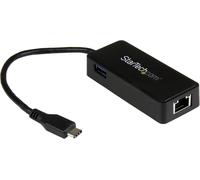 Startech.Com Adaptateur Réseau Usb-C Vers Rj45 Gigabit Ethernet Avec Port Usb Supplémentaire - M/F - Usb 3.1 Gen 1 (5 Gb/S) (Us1Gc301Au)[Z858]