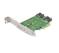 StarTech Adaptateur SSD M.2 NGFF PEXM2SAT32N1 – 1x M.2 PCIe (NVMe), 2x M.2 SATA III, PCIe 3.0