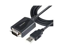 StarTech.com Adaptateur USB 2.0 vers RS232 DB9, Chipset Prolific PL2303RA, 0.9m, Rétention Port COM, Windows/macOS/Linux, Noir