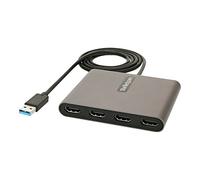 StarTech.com Adaptateur USB 3.0 vers 4x HDMI - Carte Vidéo & Graphique Externe - Convertisseur USB Type-A vers Quadruple Écran HDMI - 1080p 60Hz - Dongle Multi Écran USB A vers HDMI - Windows Uniqueme