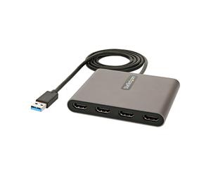 StarTech.com Adaptateur USB 3.0 vers 4x HDMI - Carte Vidéo & Graphique Externe - Convertisseur USB Type-A vers Quadruple Écran HDMI - 1080p 60Hz - Don