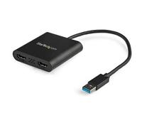 StarTech.com Adaptateur USB 3.0 vers Double HDMI, Convertisseur de Moniteur USB vers 2x HDMI pour Windows (pas de support pour macOS/ChromeOS/Linux) - TAA