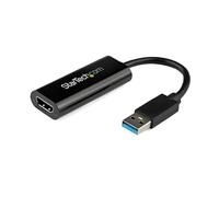StarTech.com Adaptateur USB 3.0 vers HDMI - 1080p - Convertisseur d'Écran Slim/Compact USB Type-A vers HDMI pour Moniteur - Carte Vidéo et Graphique Externe - Noir - Windows Uniquement (USB32HDES)