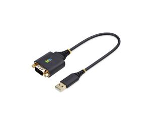 StarTech.com Adaptateur USB-A vers Série DB9 RS232, FTDI, 0.3m, Rétention COM, Protection ESD, Support Windows/macOS/Linux, 921.6 Kbps