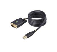 StarTech.com Adaptateur USB-A vers Série DB9 RS232 Null Modem 2m, Chipset FTDI FT232R, Rétention COM, Support Windows/macOS/Linux