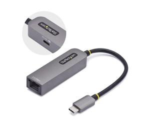 StarTech.com Adaptateur USB-C 2.5GbE vers Ethernet, 100W PD Pass-Through, NBASE-T NIC, Réseau USB 3.0 Type-C 2.5/1G Multi Speed, Compatible Thunderbolt, Windows & Mac