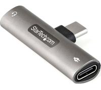 Startech.Com Adaptateur Usb-C Audio & Chargeur - Convertisseur Prise Audio Mini Jack Aux Trrs 3.5Mm Casque/Écouteurs - 60W Usb Type-C Power Delivery Pass-Through - Smartphone/Tablette (Cdp23[Z316]