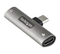 StarTech.com Adaptateur USB-C Audio & Chargeur - Convertisseur Prise Audio Mini Jack Aux TRRS 3.5mm Casque/Écouteurs - 60W USB Type-C Power Delivery Pass-Through - Smartphone/Tablette (CDP235APDM) - station d'accueil - USB-C