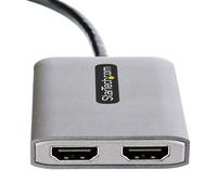 StarTech.com Adaptateur USB-C vers Double HDMI, Hub USB Type-C Multi-Moniteur MST, Double Écran HDMI 4K 60Hz pour Ordinateur Portable Extender / Splitter, HDR, Câble Intégré Extra-Long - Windows Uniquement
