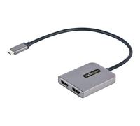 StarTech.com Adaptateur USB-C vers Double HDMI, Hub USB Type-C Multi-Moniteur MST, Double Écran HDMI 4K 60Hz pour Ordinateur Portable Extender / Splitter, HDR, Câble Intégré Extra-Long - Windows Uniquement