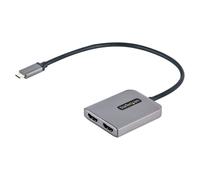 StarTech.com Adaptateur USB-C vers Double HDMI, Hub USB Type-C Multi-Moniteur MST, Double Écran HDMI 4K 60Hz pour Ordinateur Portable Extender / Splitter, HDR, Câble Intégré Extra-Long - Windows Uniquement