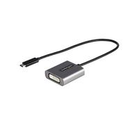 StarTech.com Adaptateur USB-C vers DVI-I CDP2DVIEC, résolution 1920x1200 60Hz, câble intégré 30cm, compatible Thunderbolt 3, USB Type-C mâle.