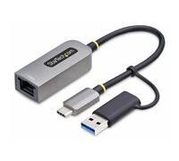 StarTech.com Adaptateur USB-C vers Ethernet avec Dongle USB-A, 10/100/1000Mbps, Adaptateur Réseau USB 3.0 vers Ethernet