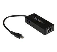 StarTech.com Adaptateur réseau USB-C vers RJ45 Gigabit Ethernet avec port USB supplémentaire - M/F - USB 3.1 Gen 1 (5 Gb/s)