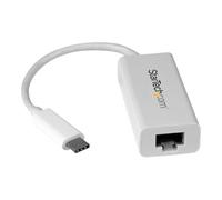 StarTech.com Adaptateur USB-C vers Gigabit Ethernet - Blanc - Compatible Thunderbolt 3 - Windows et Mac - Convertisseur Réseau LAN RJ45
