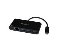 StarTech.com Adaptateur USB-C vers Gigabit Ethernet + Hub USB 3.0 3 Ports, USB Power Delivery (60W), Chipset VIA/Realtek, Windows/macOS/Linux