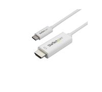StarTech.com Adaptateur USB-C vers HDMI de 1m - Câble Vidéo USB Type C vers HDMI 2.0 - 4K60Hz - Compatible Thunderbolt 3 - Convertisseur USB-C à HDMI - DP 1.2 Alt Mode HBR2 - Blanc