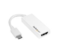 StarTech.com Adaptateur USB-C vers HDMI 4K 30Hz, CDP2HDW, Blanc, USB Type-C Mâle vers HDMI 1.4, 3840x2160, Chipset Parade PS171 & STM32F072CBU6