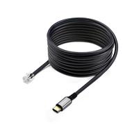 StarTech.com Adaptateur USB-C vers RJ9 pour Combiné Téléphonique de Bureau ou Casque Filaire/Sans Fil, Utilise le Matériel Fixe Existant, 1,8m, pour O