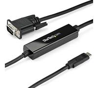 StarTech.com Adaptateur USB-C vers VGA 1m - Câble Vidéo Actif USB Type C vers VGA - 1920x1200/1080p - Compatible Thunderbolt 3 - Convertisseur USB-C à VGA - DP Alt Mode HBR2