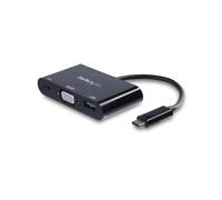 StarTech.com Adaptateur USB-C vers VGA avec USB-A & Power Delivery 60W, USB 3.2 Gen 1, Résolution 2048x1280, Chipset VIA/VLI VL100/VL210, NXP PTN3355