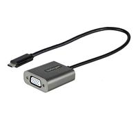 StarTech.com Adaptateur USB C vers VGA, dongle adaptateur USB Type-C vers VGA 1080p, convertisseur vidéo moniteur/écran USB-C (DP Alt Mode) vers VGA, compatible Thunderbolt 3, 30,50cm (12") Long Attac