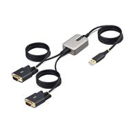StarTech.com Adaptateur USB vers Série de 2 Ports de 4 m, Vis/Écrous DB9 Interch