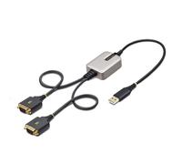 StarTech.com Adaptateur USB vers Série de 2 Ports de 60cm, Vis/Écrous DB9 Interc