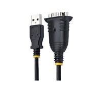 StarTech.com 3ft (1m) USB to Serial Cable, DB9 Male RS232 to USB Converter, USB to Serial Adapter for PLC/Printer/Scanner/Network Switches, USB to COM Port Adapter - Prolific IC, Automatic Handshake, Windows/macOS (1P3FP-USB-SERIAL) - câble série - DB-9 p