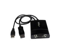 StarTech.com Adaptateur Vidéo Actif DP2DVID2 DisplayPort 1.2 vers DVI-D Dual Link (2560x1600 60Hz) M/F, Alimentation USB, Câble 0.37m, HDCP