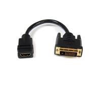StarTech.com Adaptateur Vidéo HDMI vers DVI-D, 0.203m, HDMI Type A Femelle vers DVI-D Mâle, Résolution 1920x1200, Contacts Or, AWG 28, RoHS, Noir