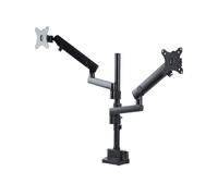 StarTech.com Support Double Écran PC - Bras Double Moniteur VESA - 32" 8kg - Empilables Verticalement - Porte 2 Écrans Hauteur Réglable/Articulé - Fixation Pince/illet (ARMDUALPIVOT) kit de montage - bras double à mouvement complet - pour 2 moniteurs - n