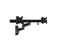 StarTech.com ARMDUALWALL Support Mural Double Écran 15-24", VESA 75x75/100x100mm, Charge Max 10kg, Inclinaison +/-15°, Pivot 180°, Rotation 360°, Extension 58.5cm
