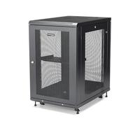 StarTech.com Armoire Rack Serveur 18U à 4 Montants, Armoire Verrouillable 19" pour Ordinateur/AV/Équipement IT, Rack Réseau pour Bureau/Domicile avec Roulettes et Rails de Montage Ajustables