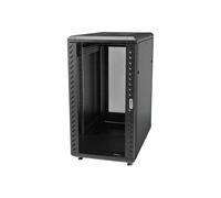 StarTech Armoire rack serveur 18U 19" 4 montants, rails de montage ajustables, roulettes, noir