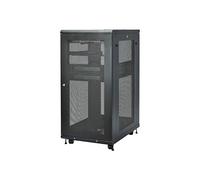 StarTech.com Armoire Rack Serveur 24U à 4 Montants, Armoire Verrouillable 19" pour Ordinateur/AV/Équipement IT, Rack Réseau pour Bureau/Domicile avec Roulettes et Rails de Montage Ajustables