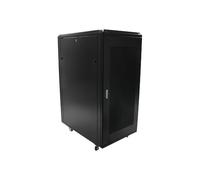 StarTech.com Armoire Rack Serveur 25U à 4 Montants, Armoire Verrouillable 19" pour Ordinateur/AV/Équipement IT, Rack Réseau pour Bureau/Domicile avec Roulettes et Rails de Montage Ajustables