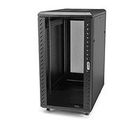 StarTech.com Baie Informatique 19" 32U - Profondeur Réglable 6-32" - Emballage Compact - Baie Serveur Vitrée 4 Colonnes Vérouillable - Roulettes - Réseau/Data/AV - Capacité 800kg (RK3236BKF) - rack - 32U