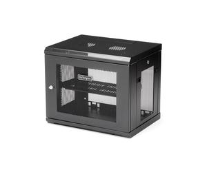StarTech.com Armoire Réseau Murale 9U à 2 Montants avec Étagère 1U, Baie Serveur Murale 19 pour Données/Réseau/AV/Électronique/Équipement IT, Petite Armoire Rack Ventilée