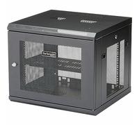 StarTech.com Armoire Réseau Murale 9U à 4 Montants avec Étagère 1U, Armoire Serveur Murale 19" pour Données / AV / Électronique / Équipement IT, Petite Armoire Rack Ventilée
