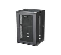 StarTech.com Armoire Réseau Murale à 4 Montants 18U avec Étagère 1U, Armoire Serveur Murale 19" à Charnières pour Équipement IT/AV/Électronique/Ordinateur, Armoire Rack Ventilée Flexible