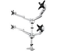 StarTech.com ARMQUADPS support d'écran plat pour bureau 68,6 cm (27") Argent Argent